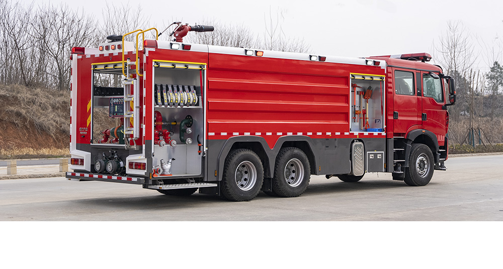 豪沃后双桥外露水罐消防车图11