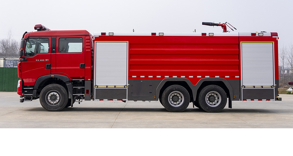 豪沃后双桥泡沫消防车图1