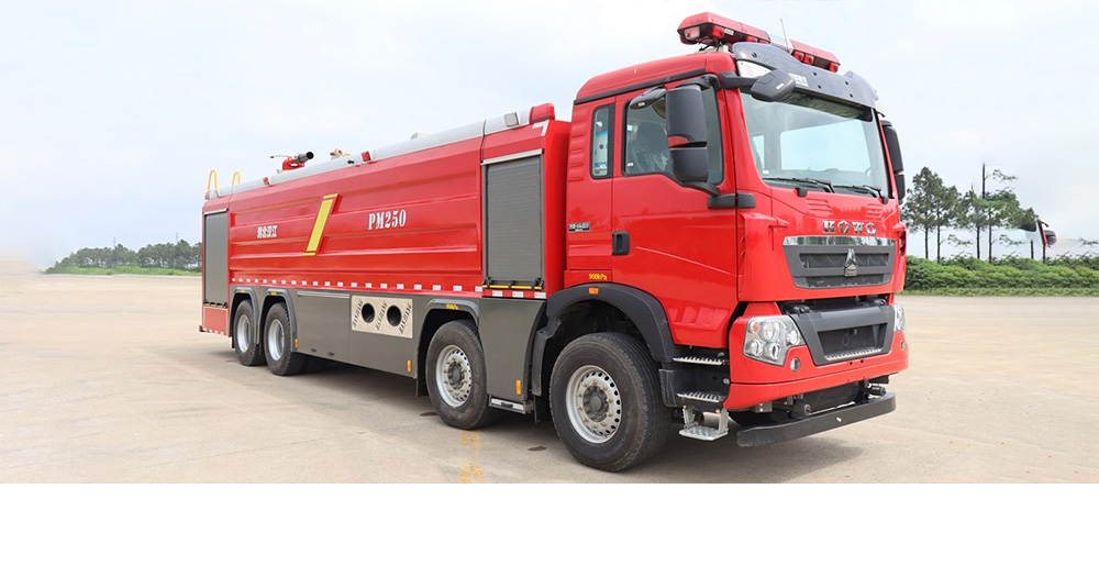 豪沃前四后八泡沫消防车图5