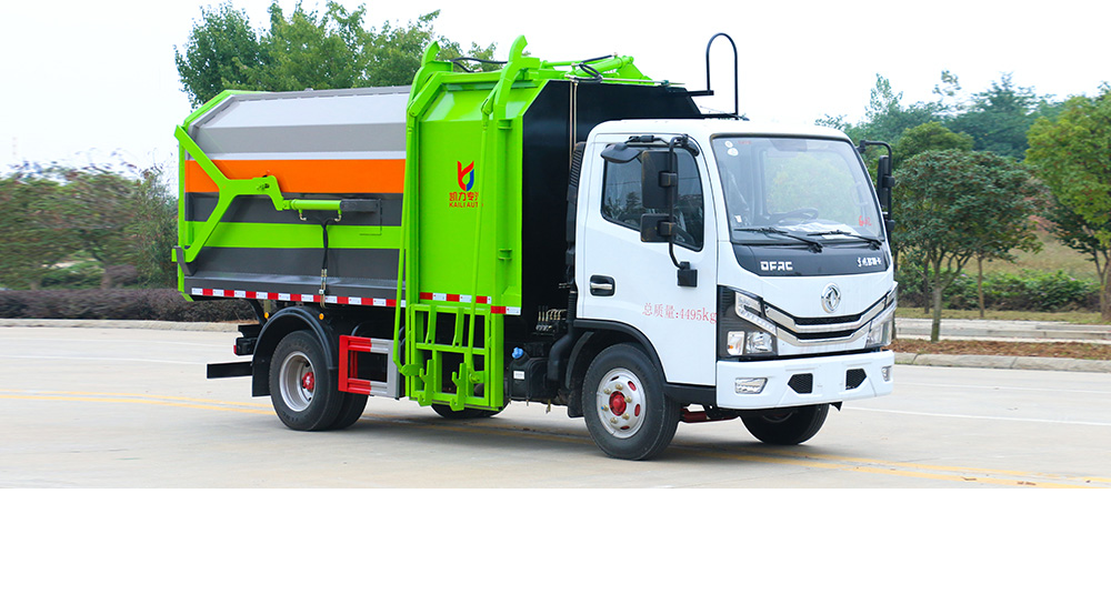 东风D6自装卸式垃圾车 侧装图1