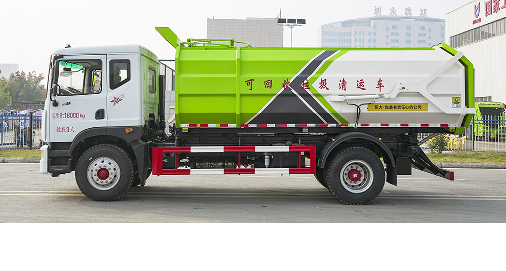 东风D9自装卸式垃圾车 侧装图4
