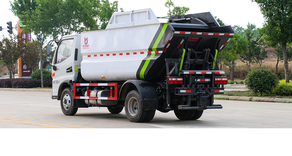 骏铃V3自装卸式垃圾车 后装图4