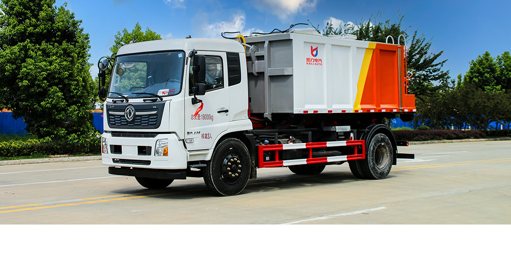 东风天锦车厢可卸式垃圾车图2