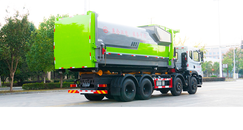 东风华神前四后八车厢可卸式垃圾车图5